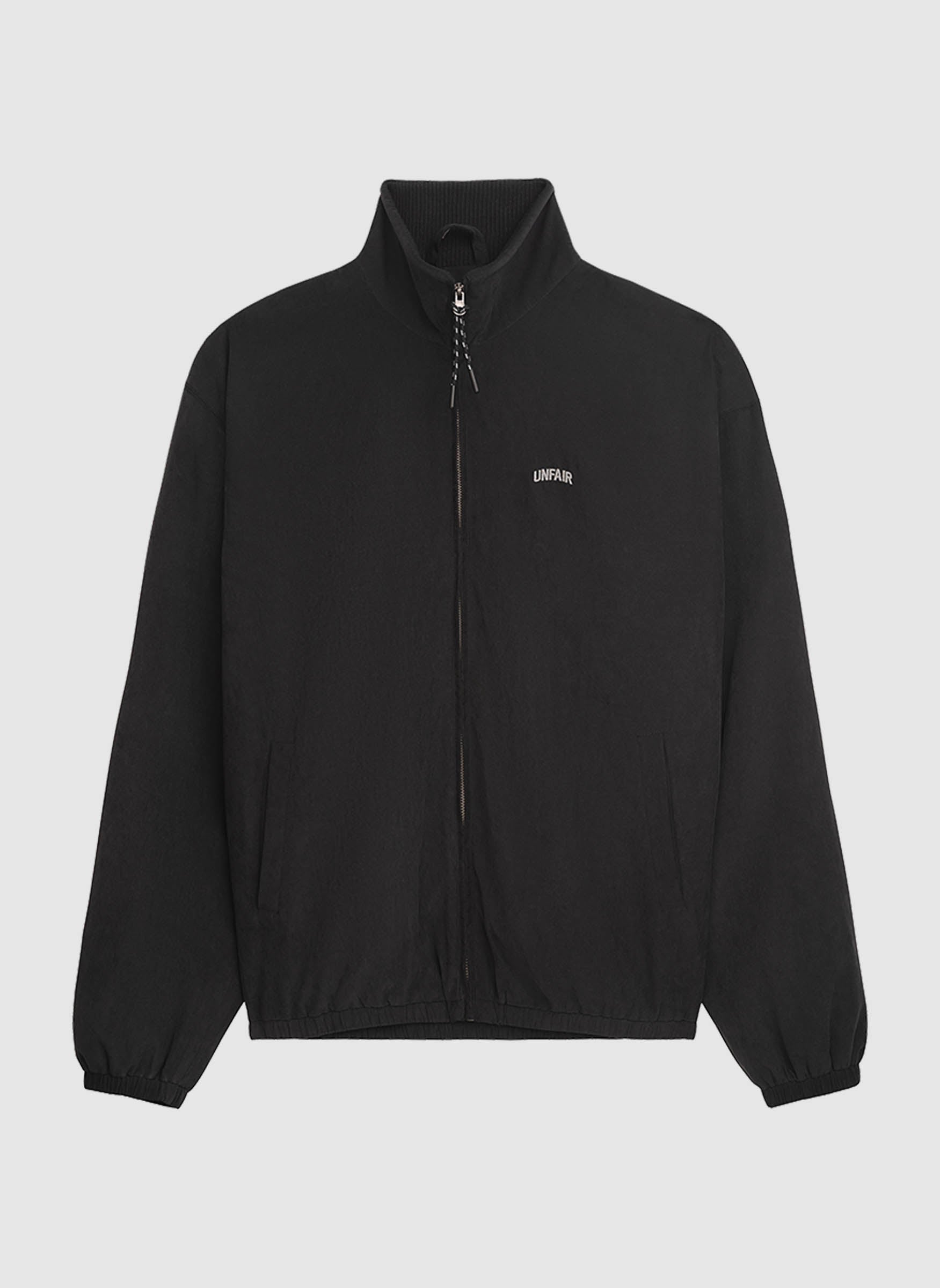 Curved Peached Jacket - Black