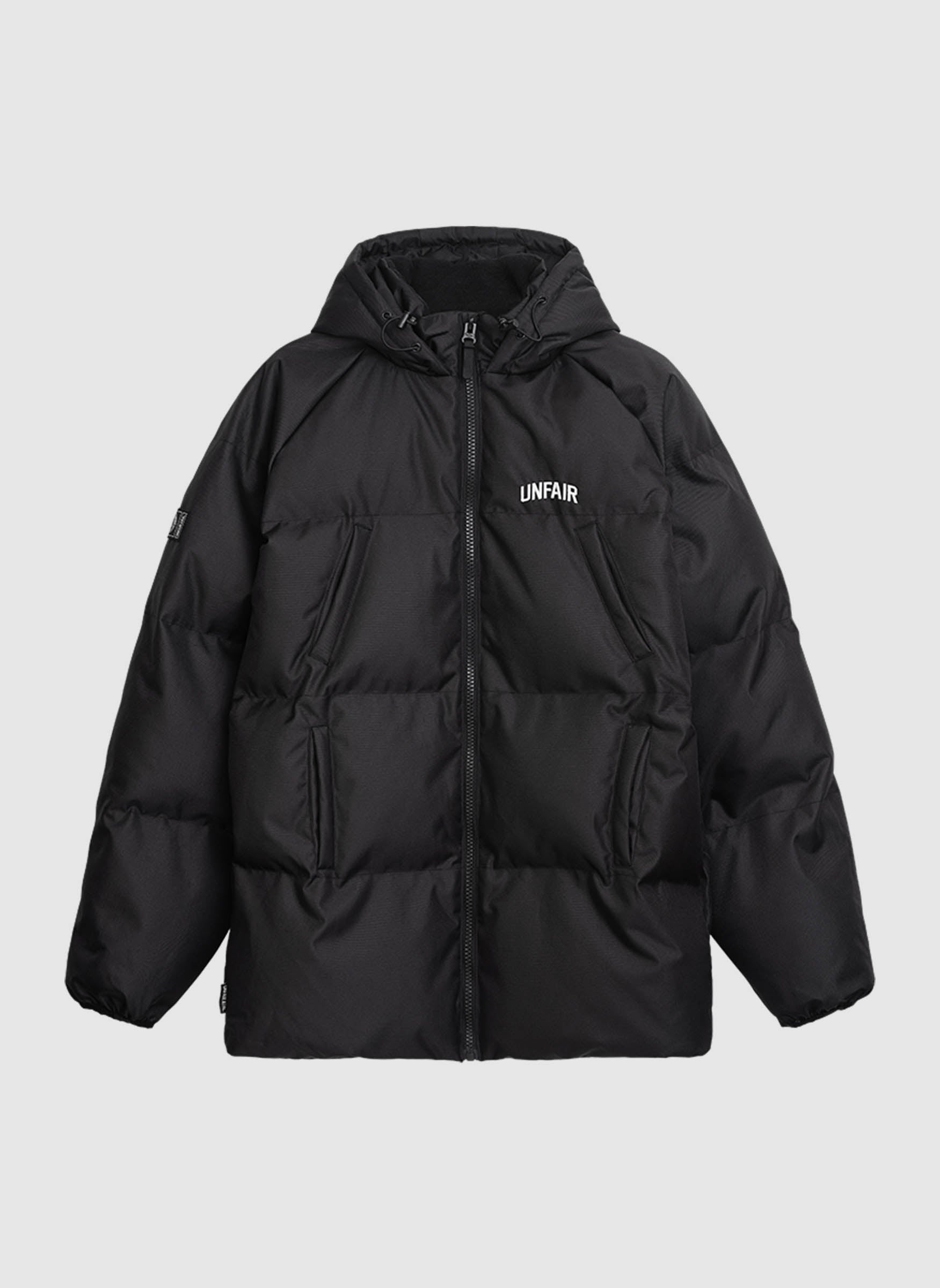 Curved Winter Jacket - Black