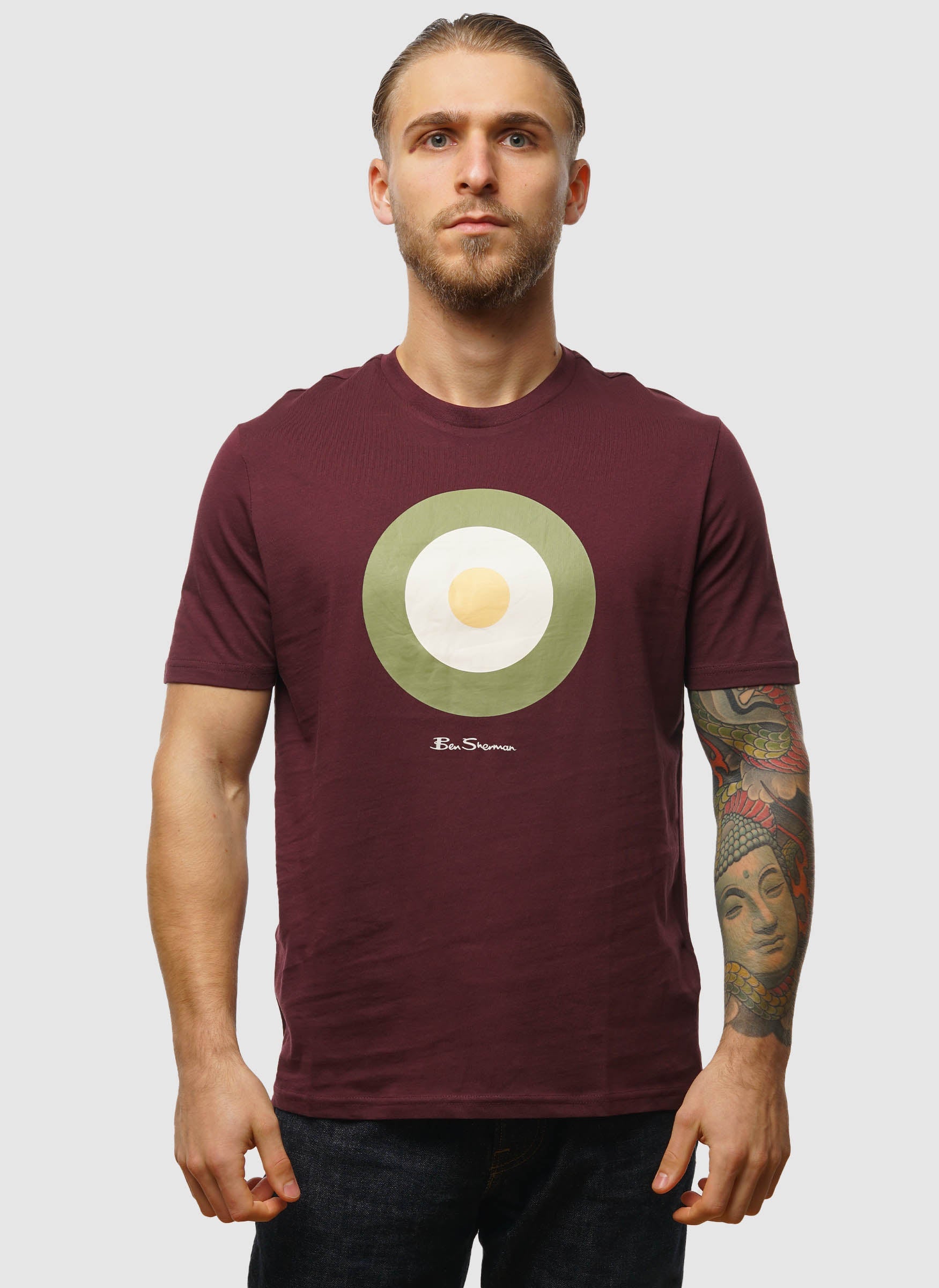 Signature Target T-Shirt - Dark Wine