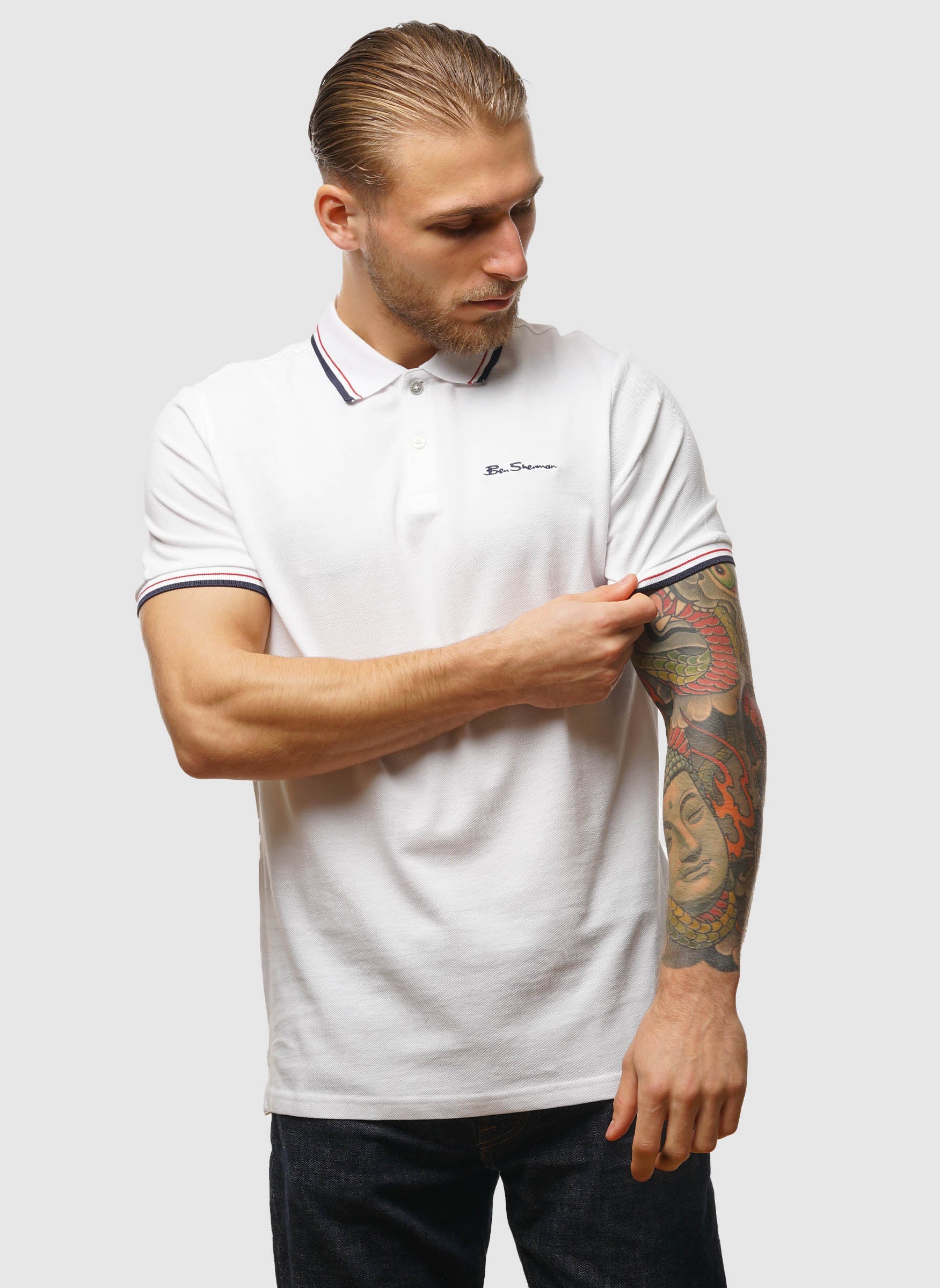 Signature Pique Polo Shirt - White
