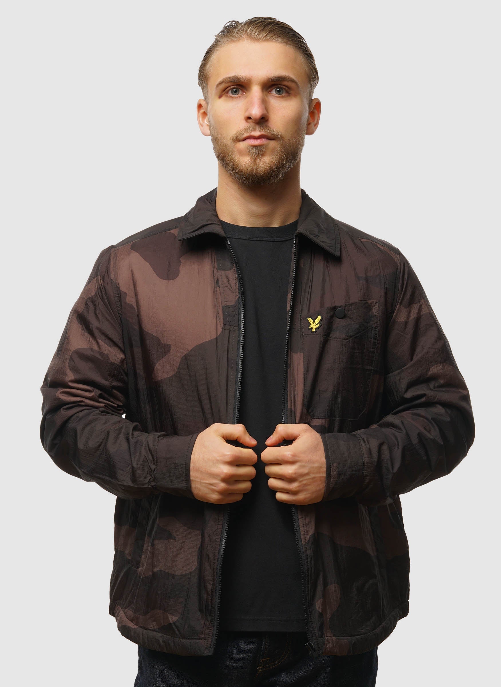 Insulated Camoflage Overshirt - Grey Taupe