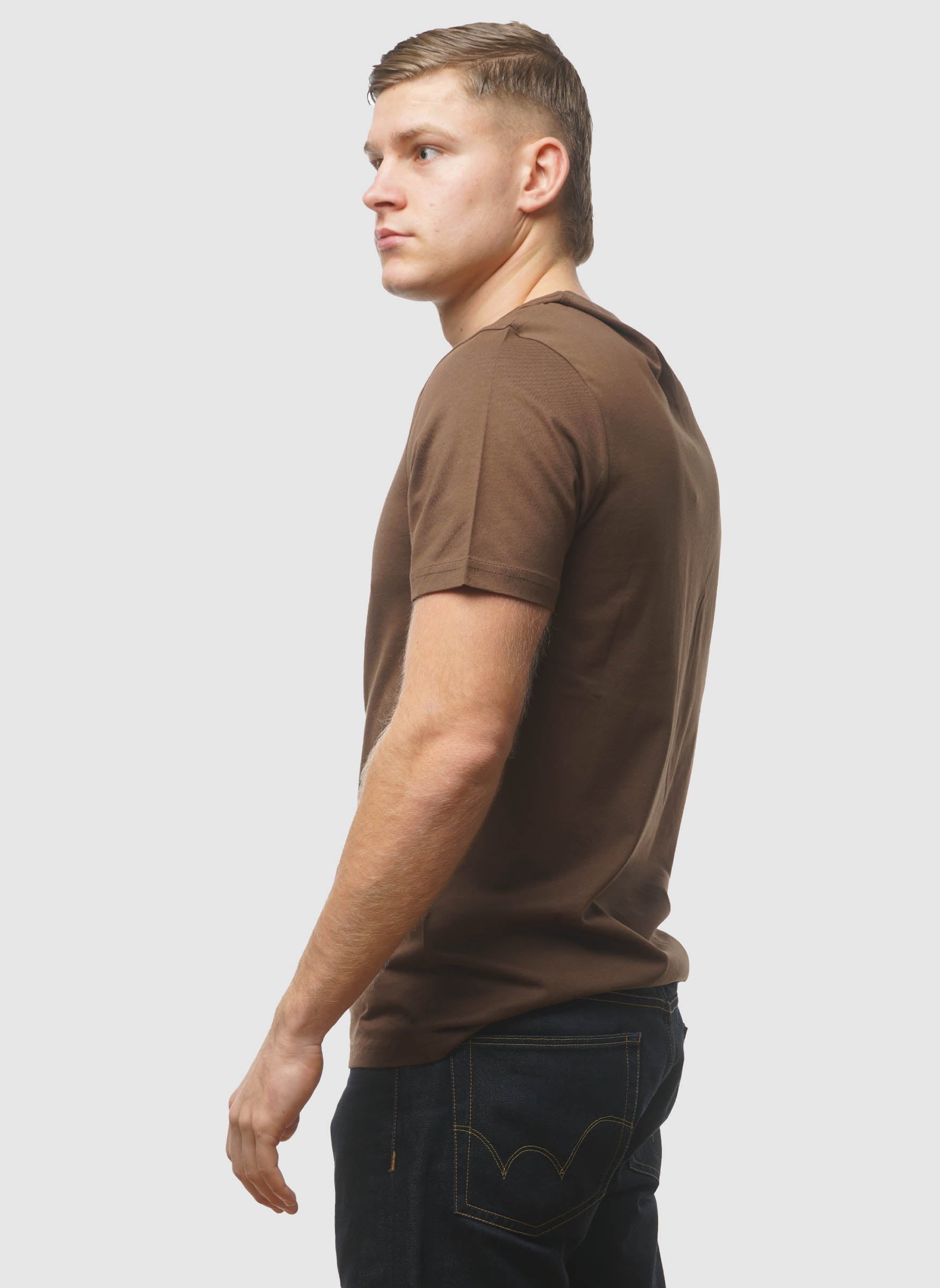 Plain T-Shirt - Bottle Brown