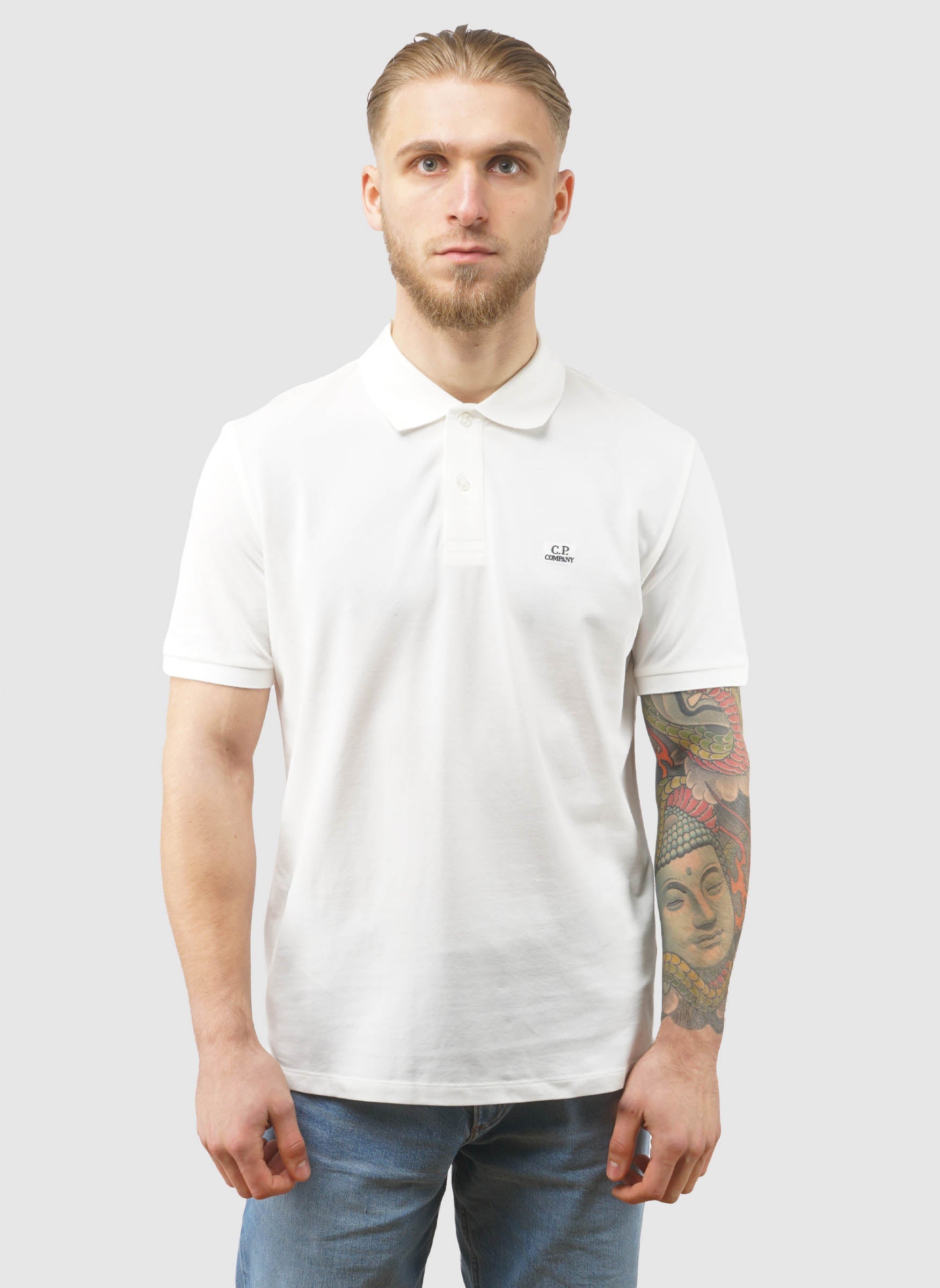 Stretch Piquet Polo Shirt - Gauze White
