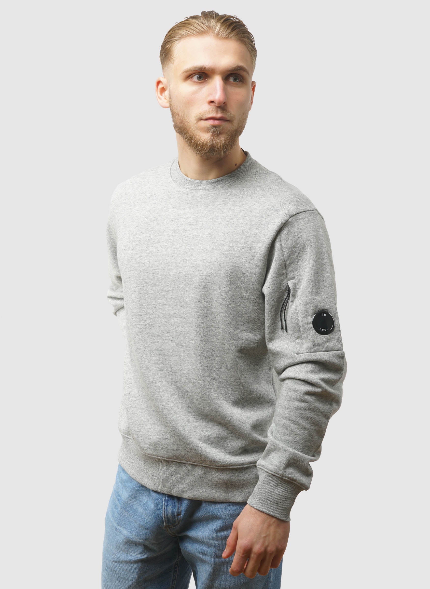 Lens Crew Neck Sweatshirt - Greystone Melange