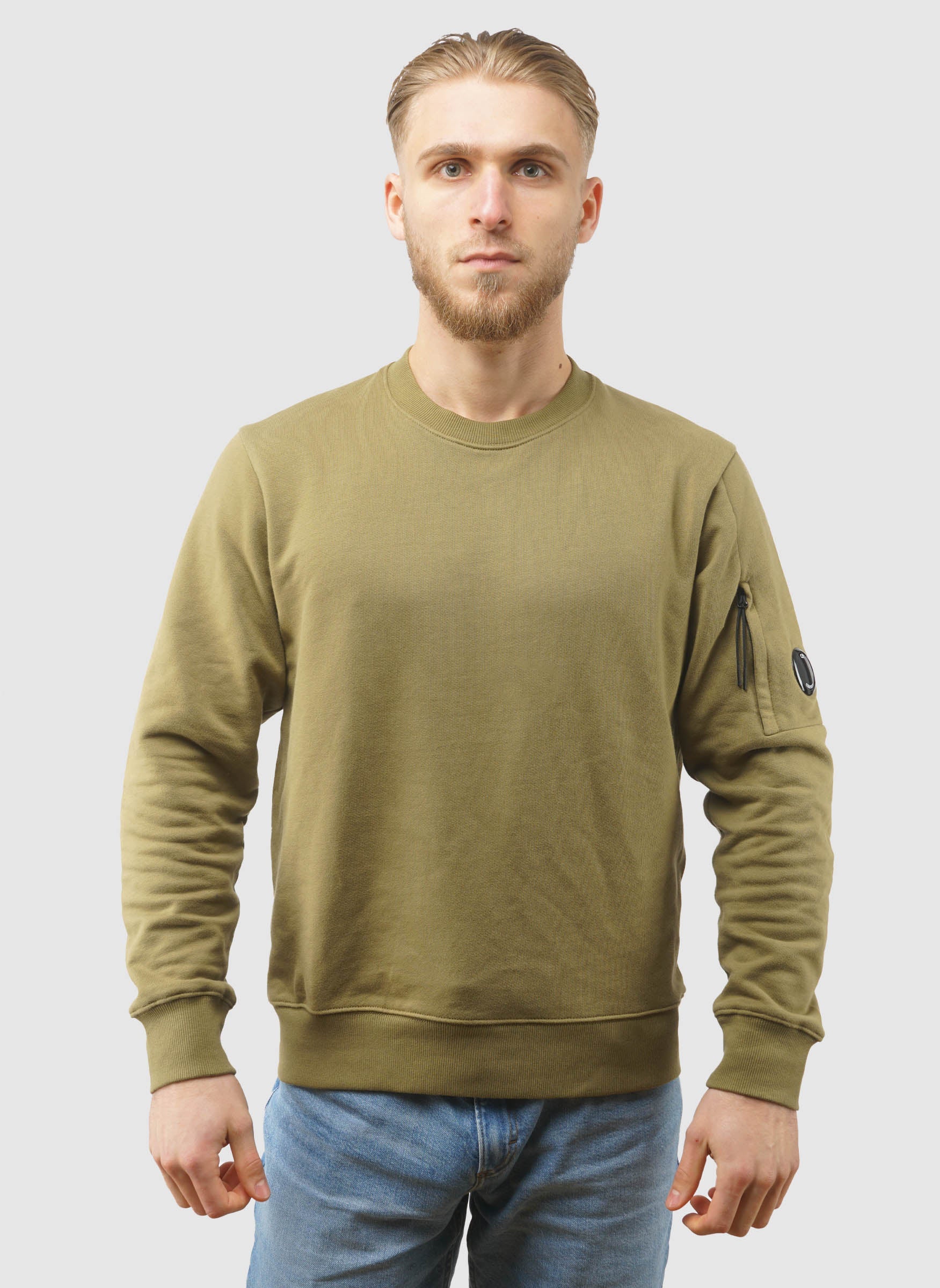 Lens Crew Neck Sweatshirt - Dried Herb