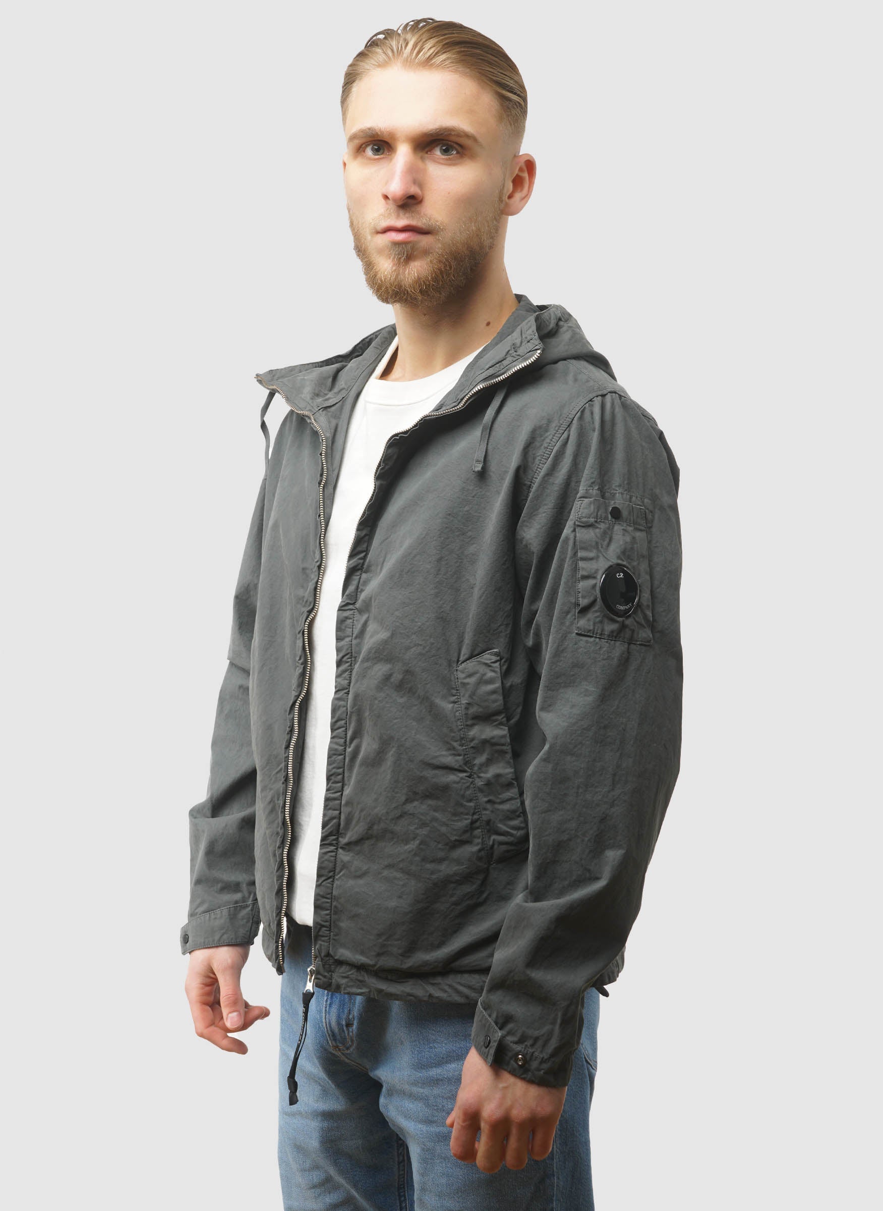 Micro-Reps Hooded Lens Jacket - Gunmetal