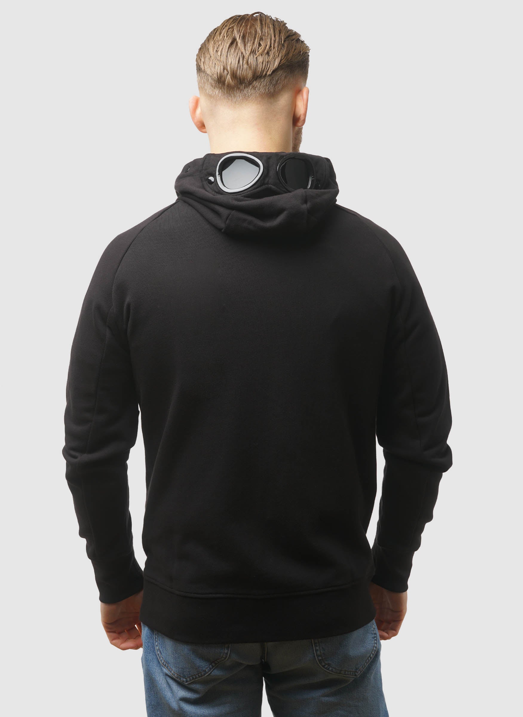 Goggle Sweatshirt Jacket - Black