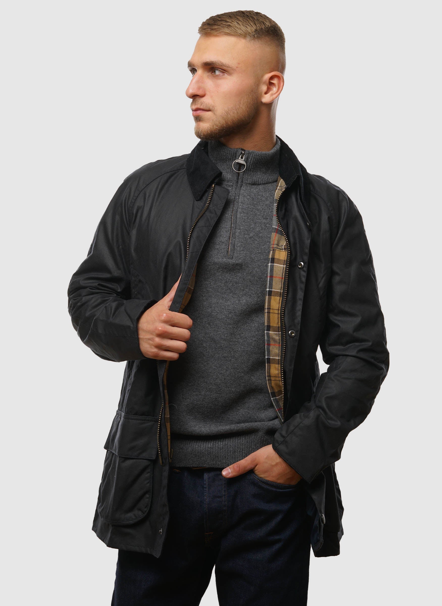 Bristol Wax Jacket - Navy