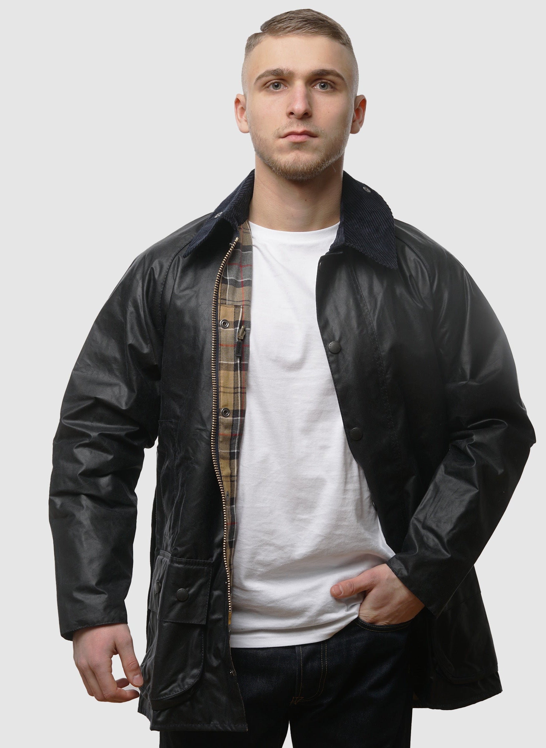 Beaufort Wax Jacket - Navy